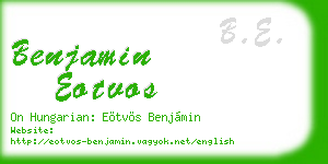 benjamin eotvos business card