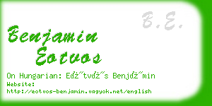 benjamin eotvos business card